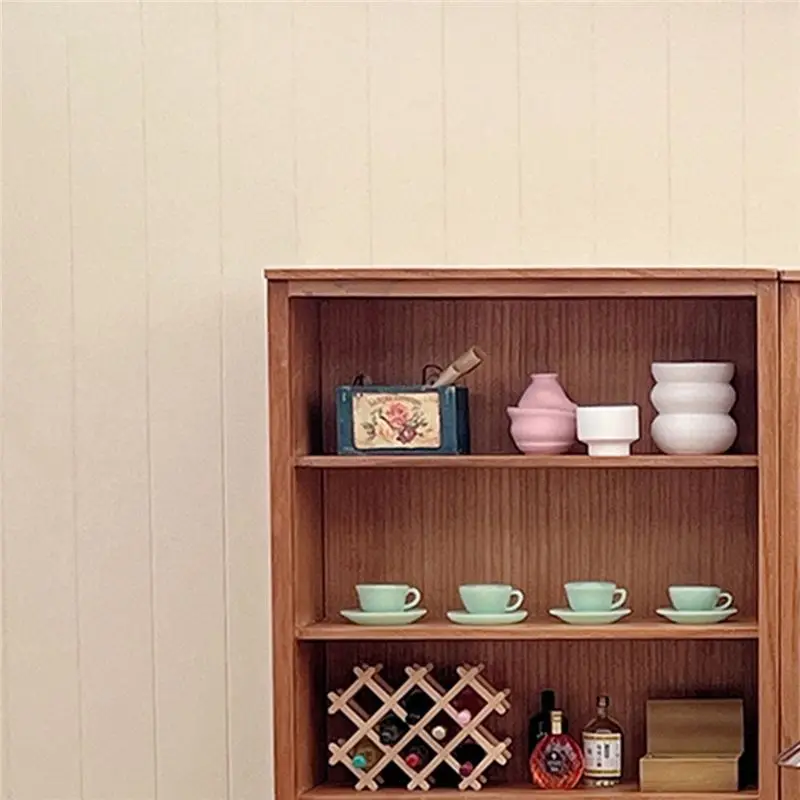 【NEW B63C】 1/10 Bjd Ob11 Miniature Dollhouse Furniture Mini Model Bookcase/Shelf/Locker Dollhouse Accessories White