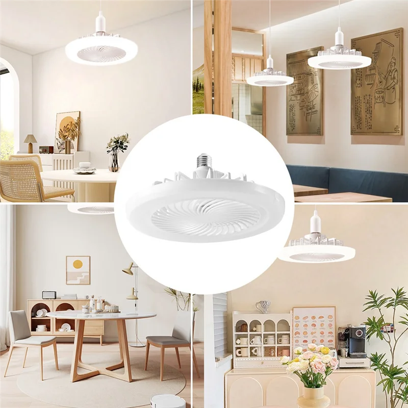 

ABSS-Ceiling Fan Ceiling Fans With Light And Remote E27 Enclosed Ceiling Fans With Light For Adult Kids Living Room Bedroom