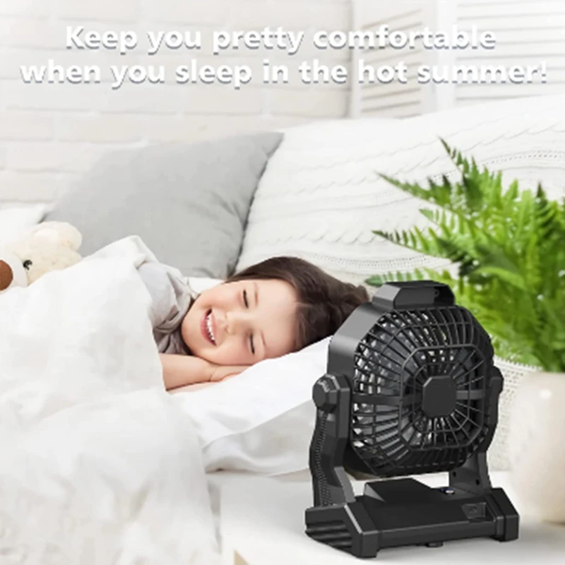 Rechargeable Fan Battery Operated Fan Quiet And Adjustable Head Fan,Small USB Fan For Various Activities