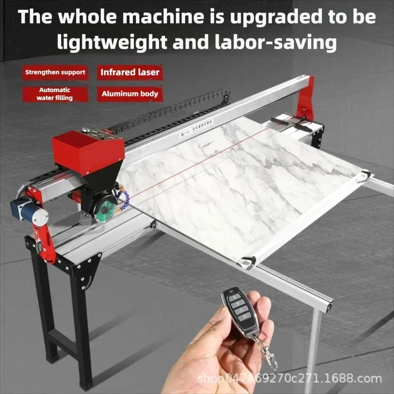 

Автоматический настольный станок для резки плитки с одной направляющей шиной, с функциями снятия фаски под 45 градусов, нарезания пазов и шлифовки для керамики, мрамора, гранита, фарфора