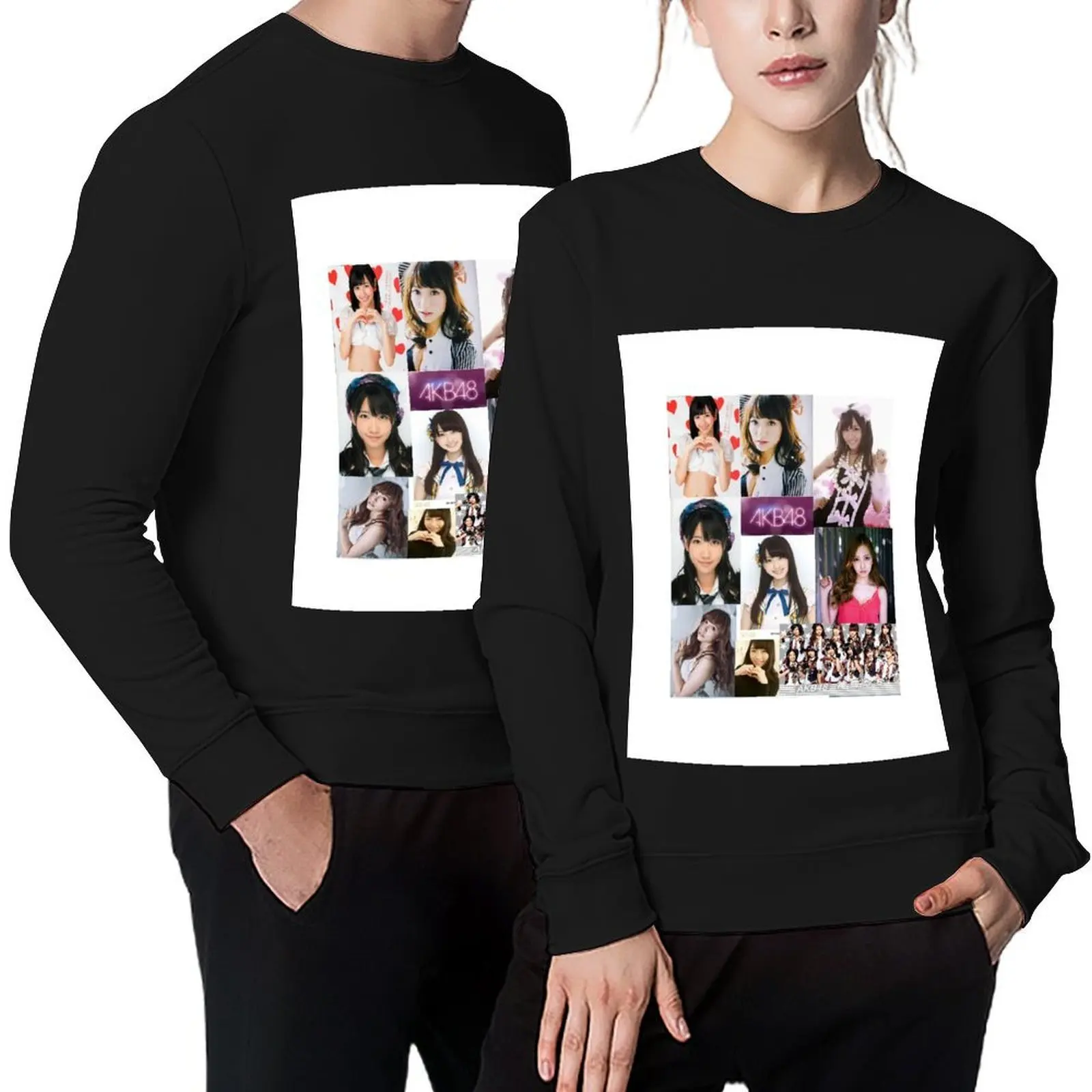 

AKB48 MONTAGE Pullover autumn jacket men japanese style anime clothing graphic t shirts men anime sweatshirt