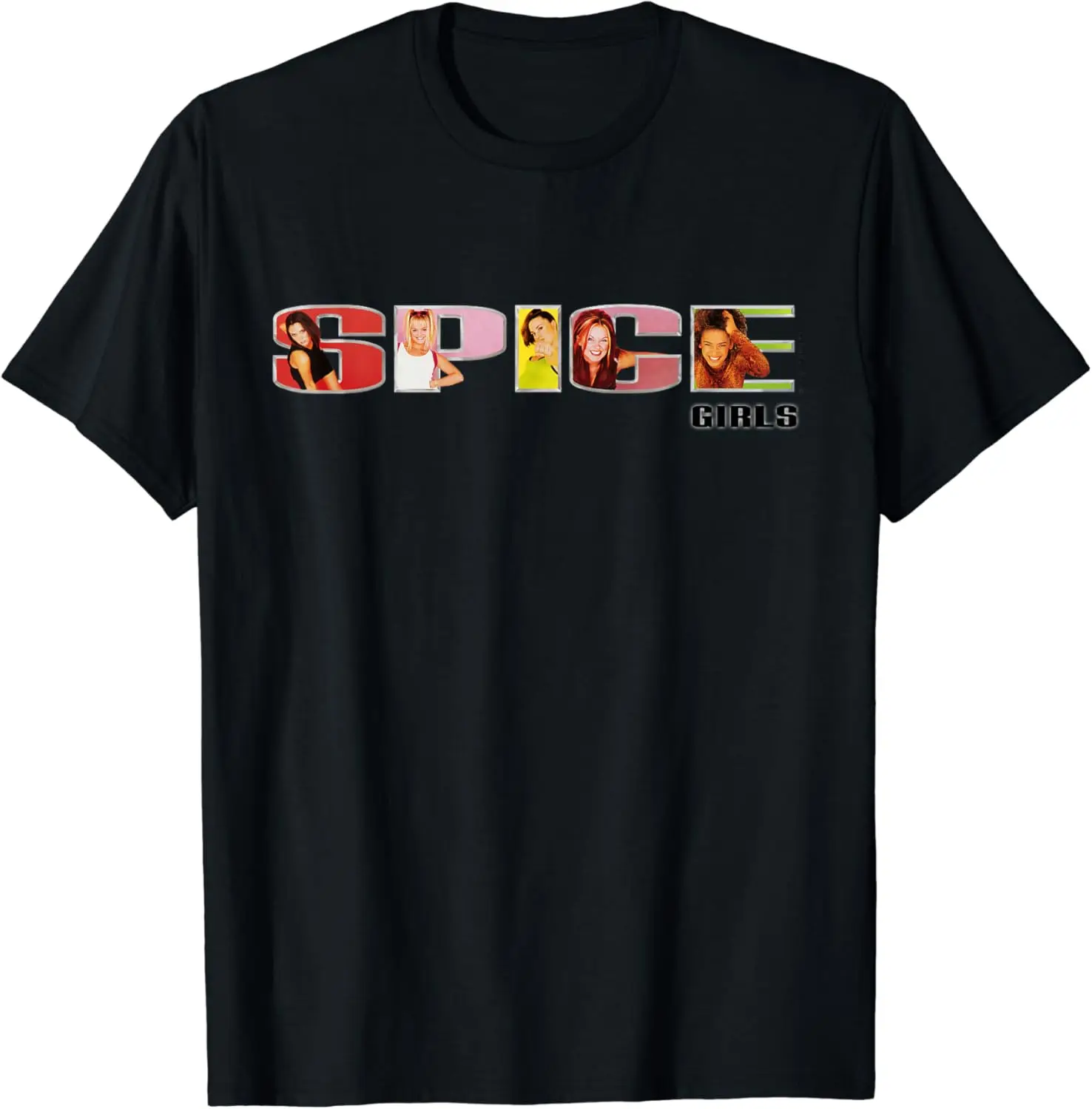 

Spice Girls Official Logo T-Shirt: Classic Fit, Crew Neck, Short Sleeve, Black