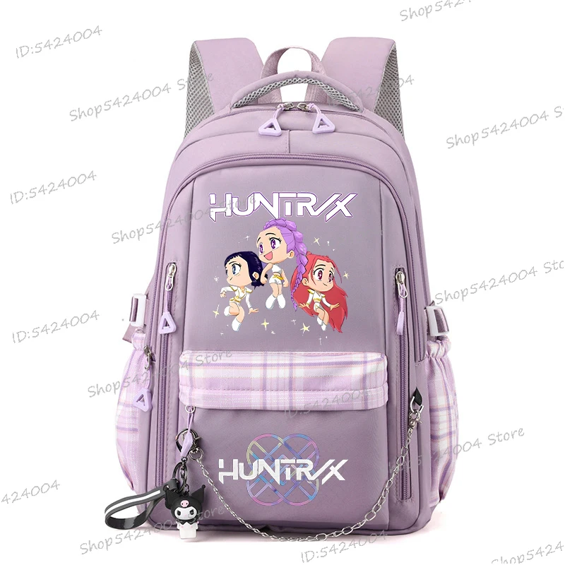 

Girls Waterproof School Bags for Teenage KPop Demon Hunters Korean Anime Backpack Travel Rucksack Women College Mochila Escolar