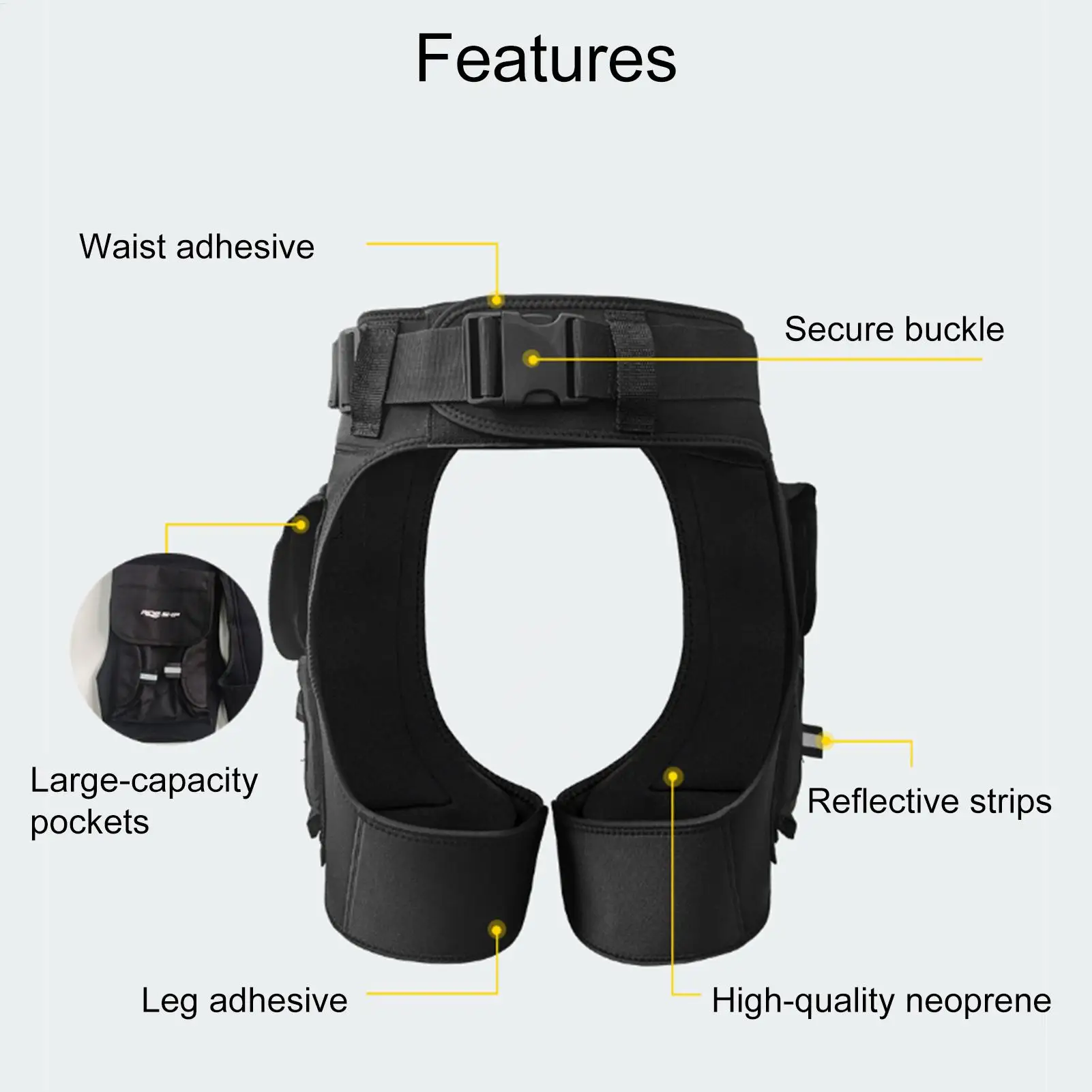 

Diving Pants Open-Crotch Design Diving Shorts With Pockets For Men Adjustable Wetsuit Pants For Surfing Sailing Outdoor