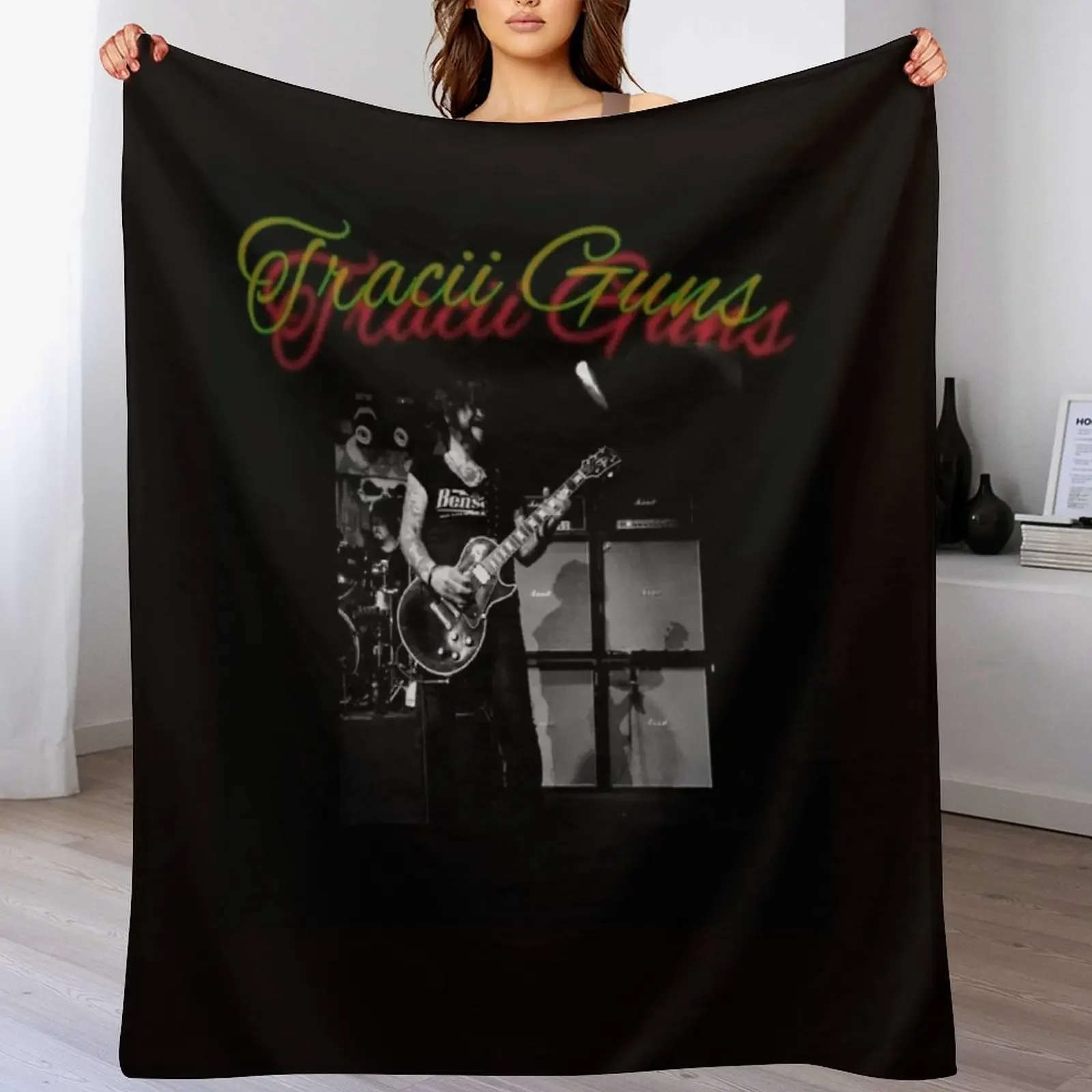 

Tracii Guns Throw Blanket Soft Plush for sofa Flannels Blankets