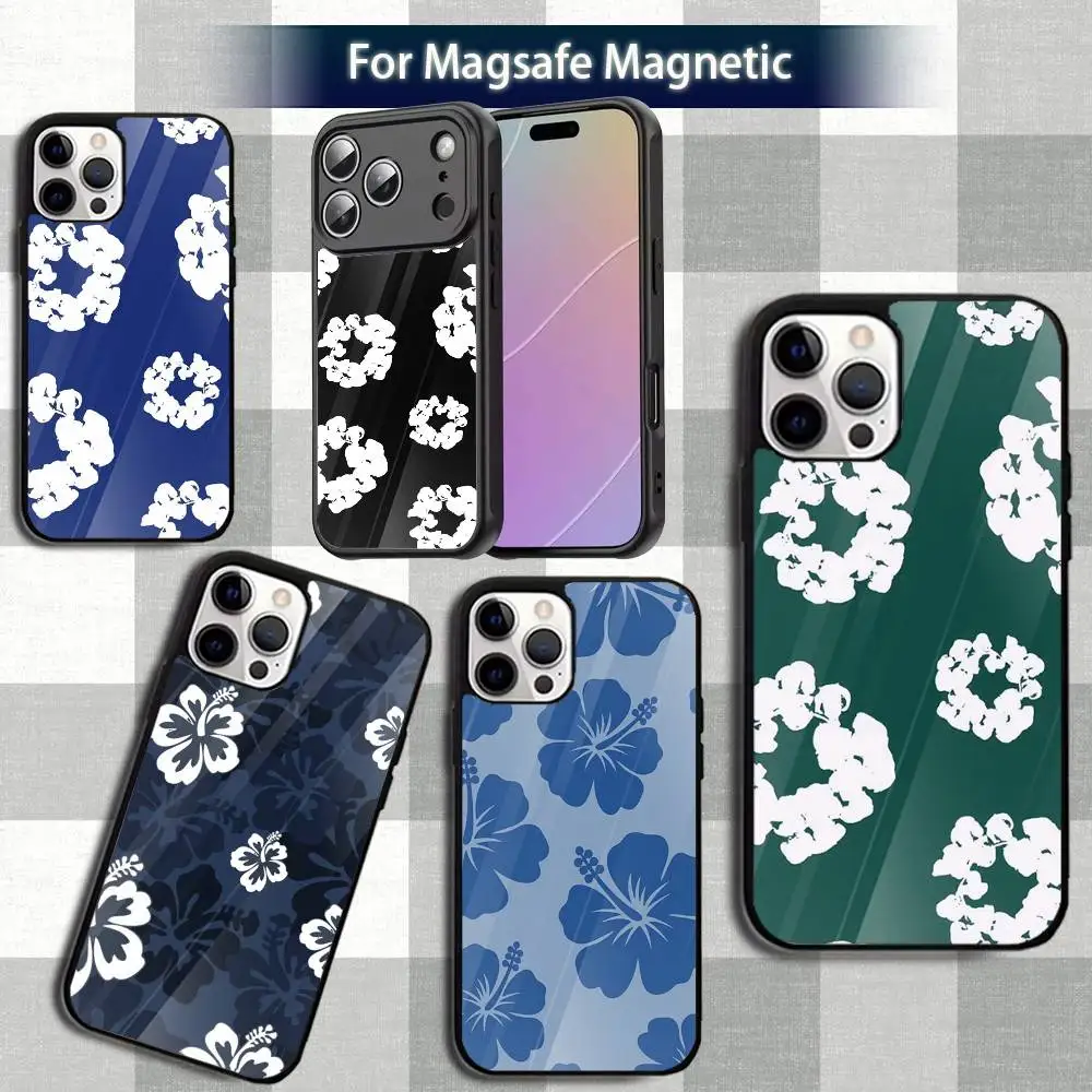 

F-FlowerS D-Denims Tears-ES Phone Case For iPhone 13,12,15,17,11,16,14,Pro,Max,Plus,Mini,Magsafe,Magnetic Wireless Charging Case