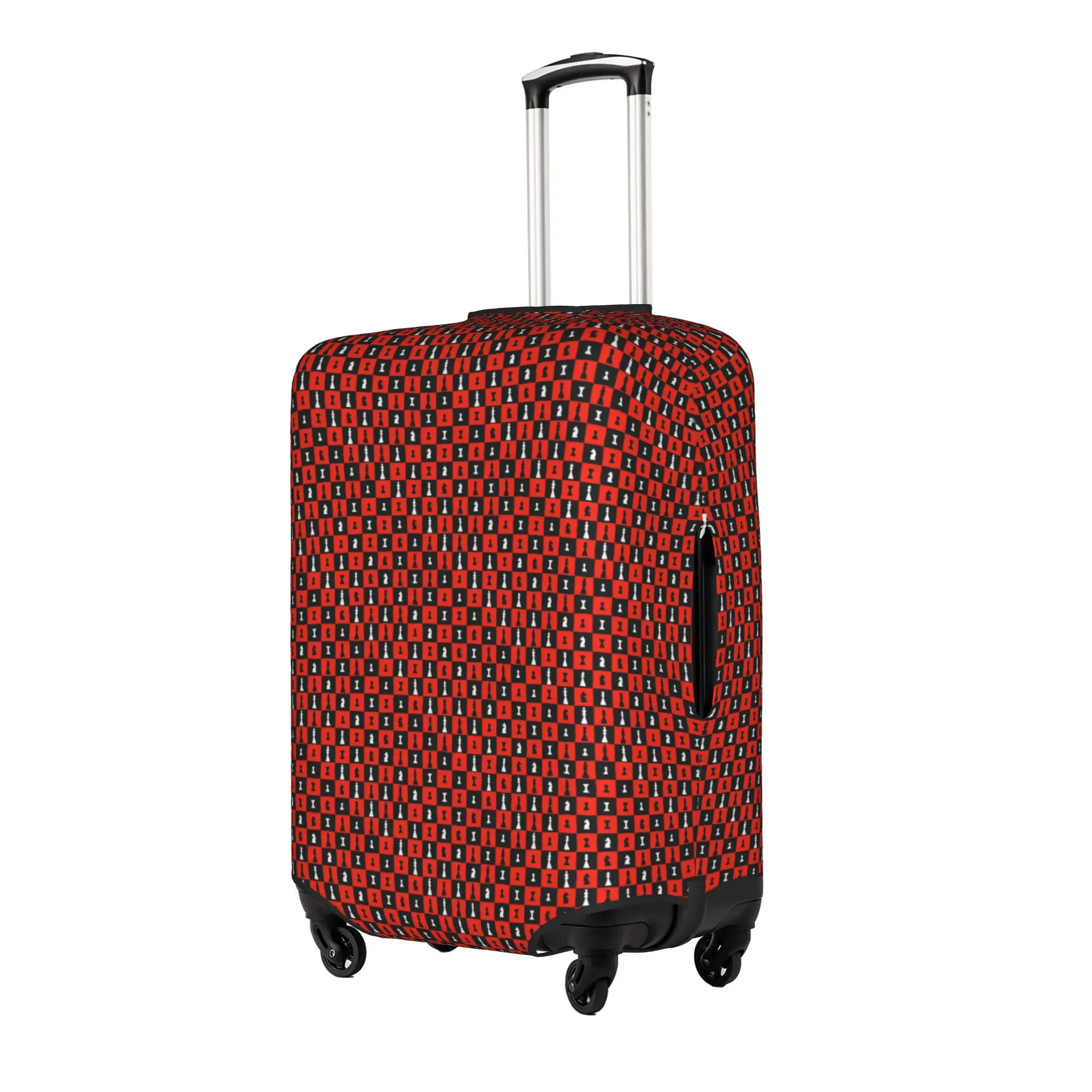 Chess Lover Checkerboard Luggage Cover Protector Cute  Travel Suitcase Covers for 18-32 Inch