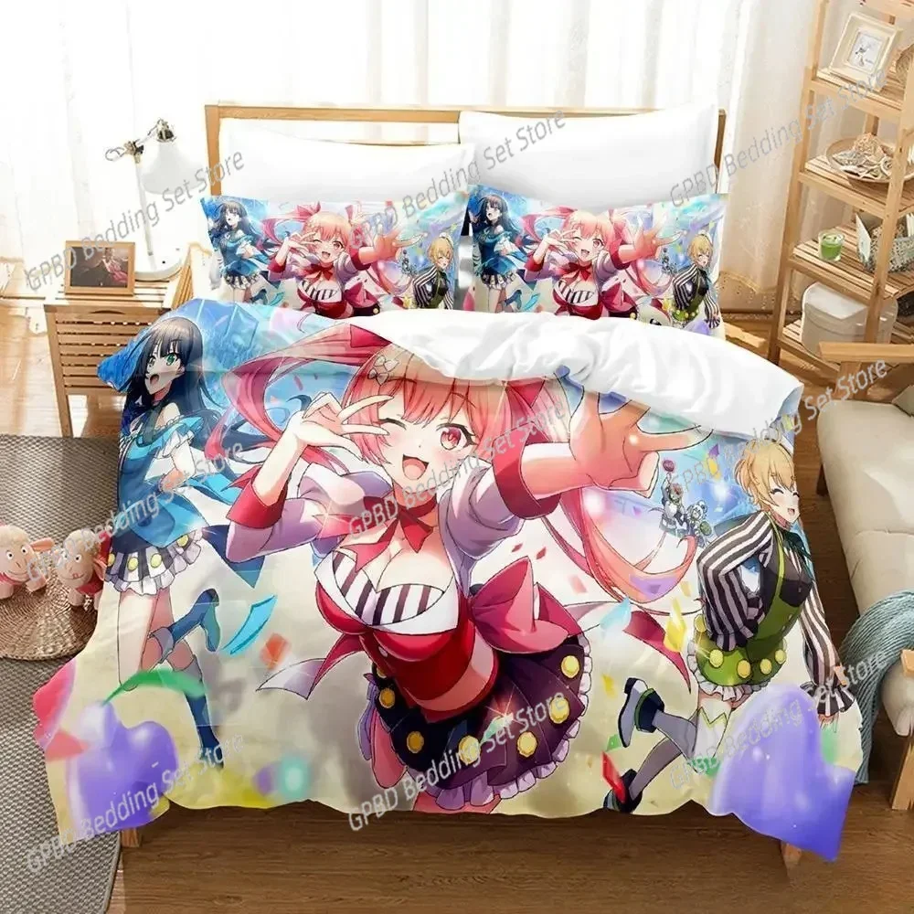 

Kawaii KonoSuba Cartoon Anime Bedding Set For Bedroom Soft Modern Bedspreads Comefortable Duvet Cover Quilt Cover And Pillowcase