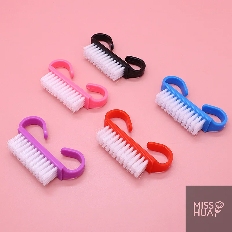 Hua escova de limpeza superior para arte em unhas, plástico macio, remoção de poeira, cuidados com os dedos, gel uv, manicure, pedicure, ferramenta, pincéis de maquiagem, esfrega