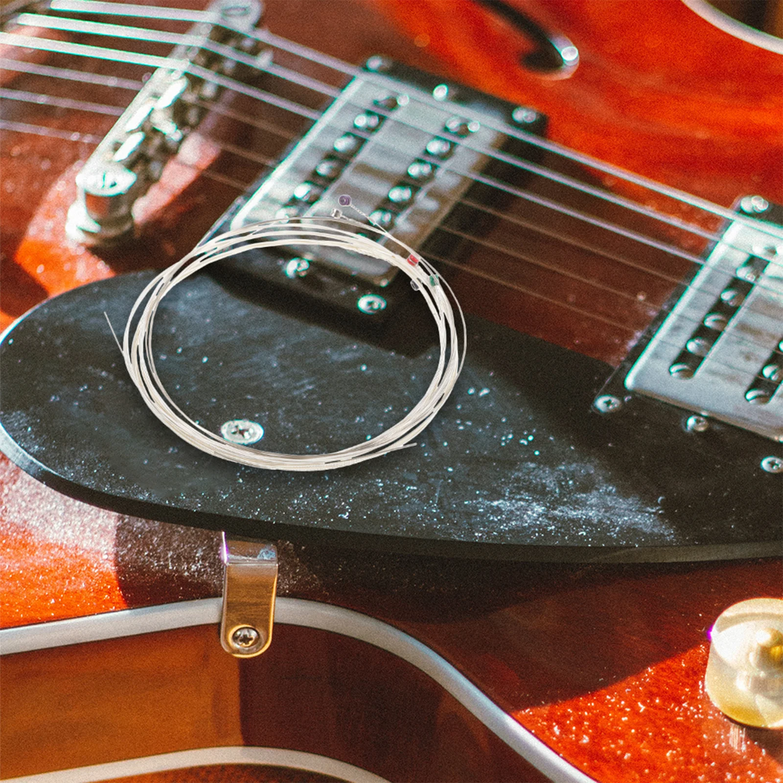 6 قطعة أوتار الغيتار الفوسفور البرونزية المغلفة لاستبدال الغيتار الشعبي الكهربائي مجموعة ملحقات أداء الحياة الممتدة #1