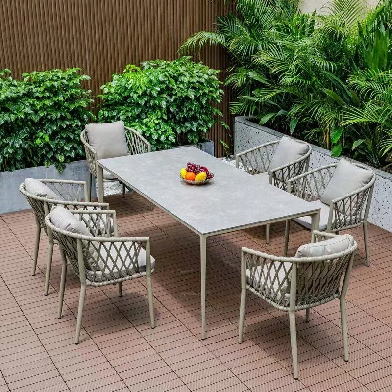Outdoor Sofa Outdoor Hotels Guesthouses, Courtyard Designer Woven Tables And Chairs, Leisure Nordic Rattan