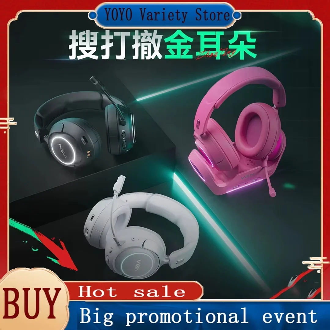 

VGN Zhou Ting Pro Max Over-Ear Gaming Headset Lin Shu Edition 53mm Driver 7.1 Surround Sound Noise Canceling Mic RGB FPS Esports