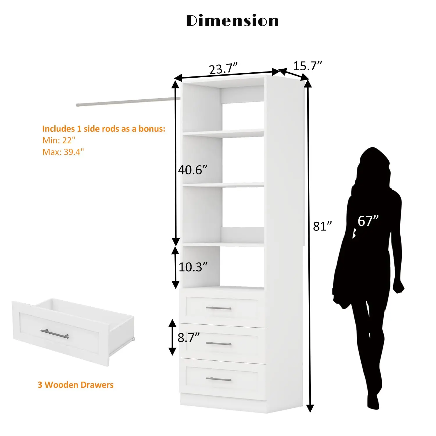 Closet Closet Organizer System with Drawers Wood Closet Shelving System Small Walk in Closet Standalone Corner Closets Storage - Aliexpress Deal