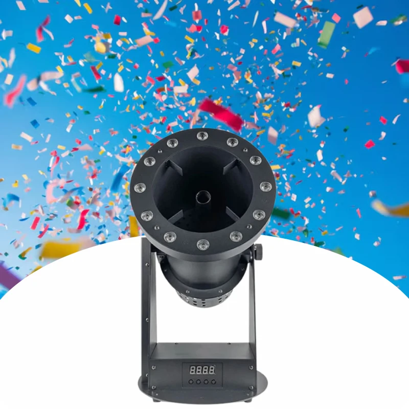 

1500W LED Confetti Machine Full Color RGB 3in1 DMX Stage Special Effects Confetti Cannon DJ Disco Wedding Party Confetti Sprayer