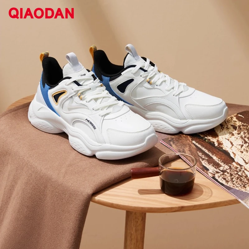 

QIAODAN Men Casual Shoes 2025 Autumn Leather Waterproof Sports Shoes Breathable Comfortable Soft-Soled Sneakers XM45230310