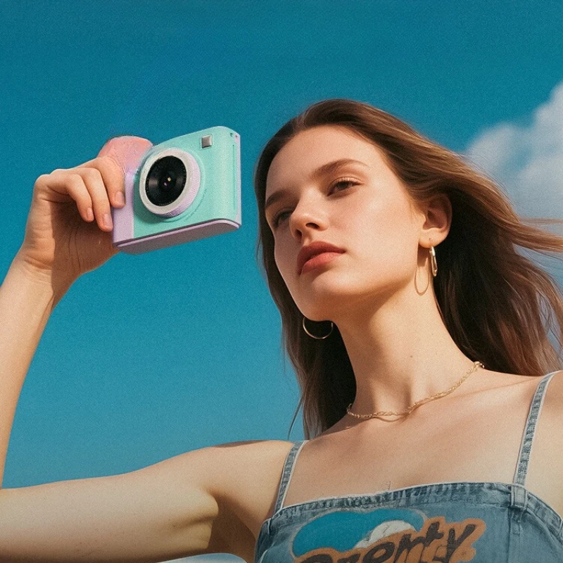 

Girls cute mini film camera, direct color photos girlfriend birthday gift