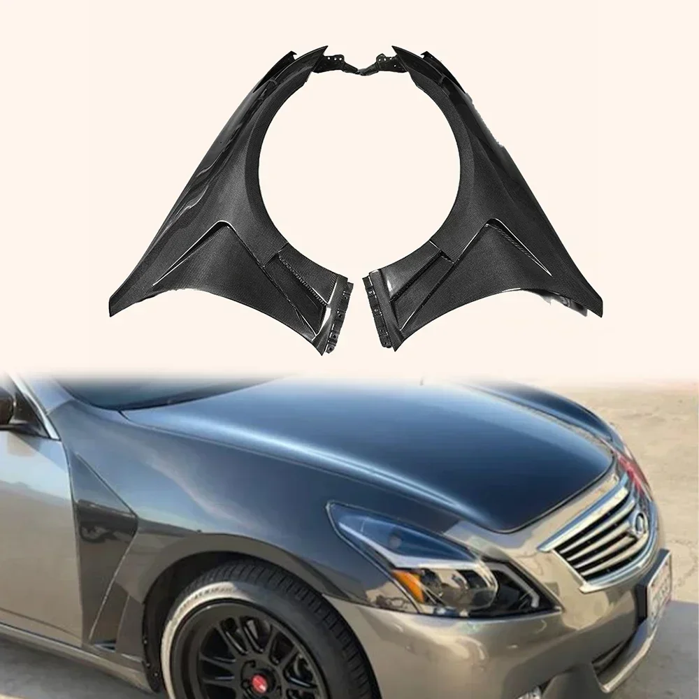 For Infiniti G37 08-13 4 Door Sedan Vented Front Fender Carbon (no light hole)