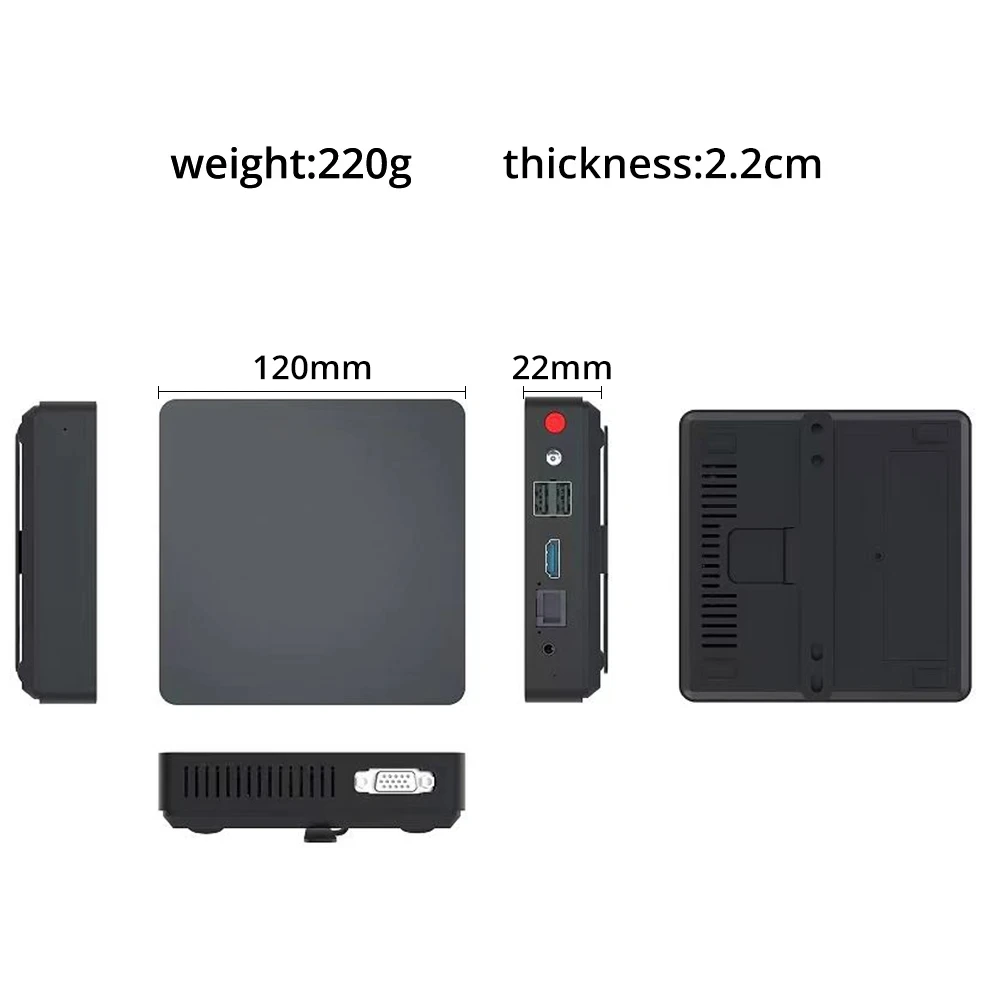 Mini PC SOYO M2: Poderoso 6 GB de RAM, 64 GB EMMC, Intel N4000, Windows 11 Pro - Compacto e Ideal para Casa, Negócios e Jogos