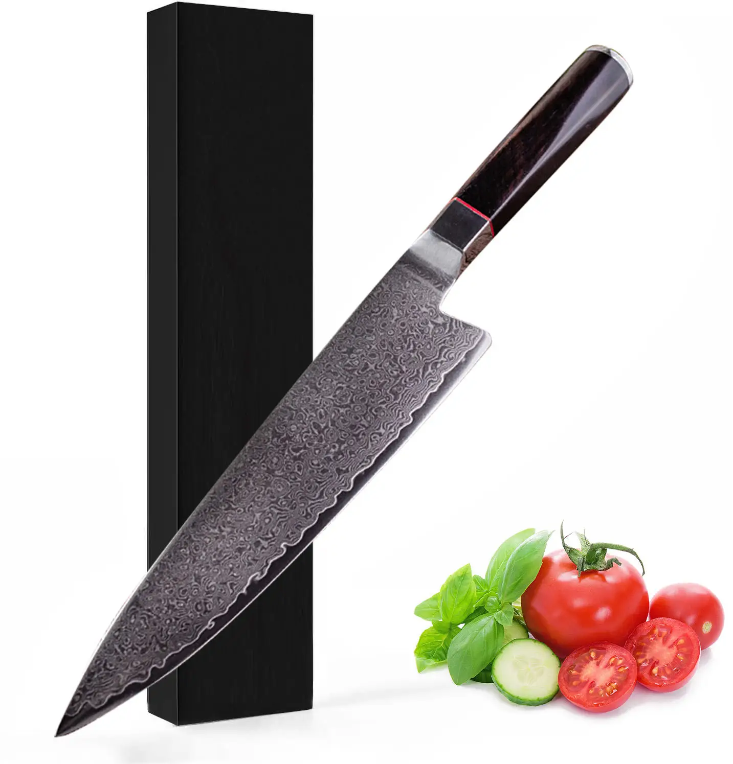 

1-2 PCS Kitchen Knives Set Japanese Damascus Steel Chef Knife Kiritsuke Knife Super sharp Kitchen Knife Ebony Wood Handle