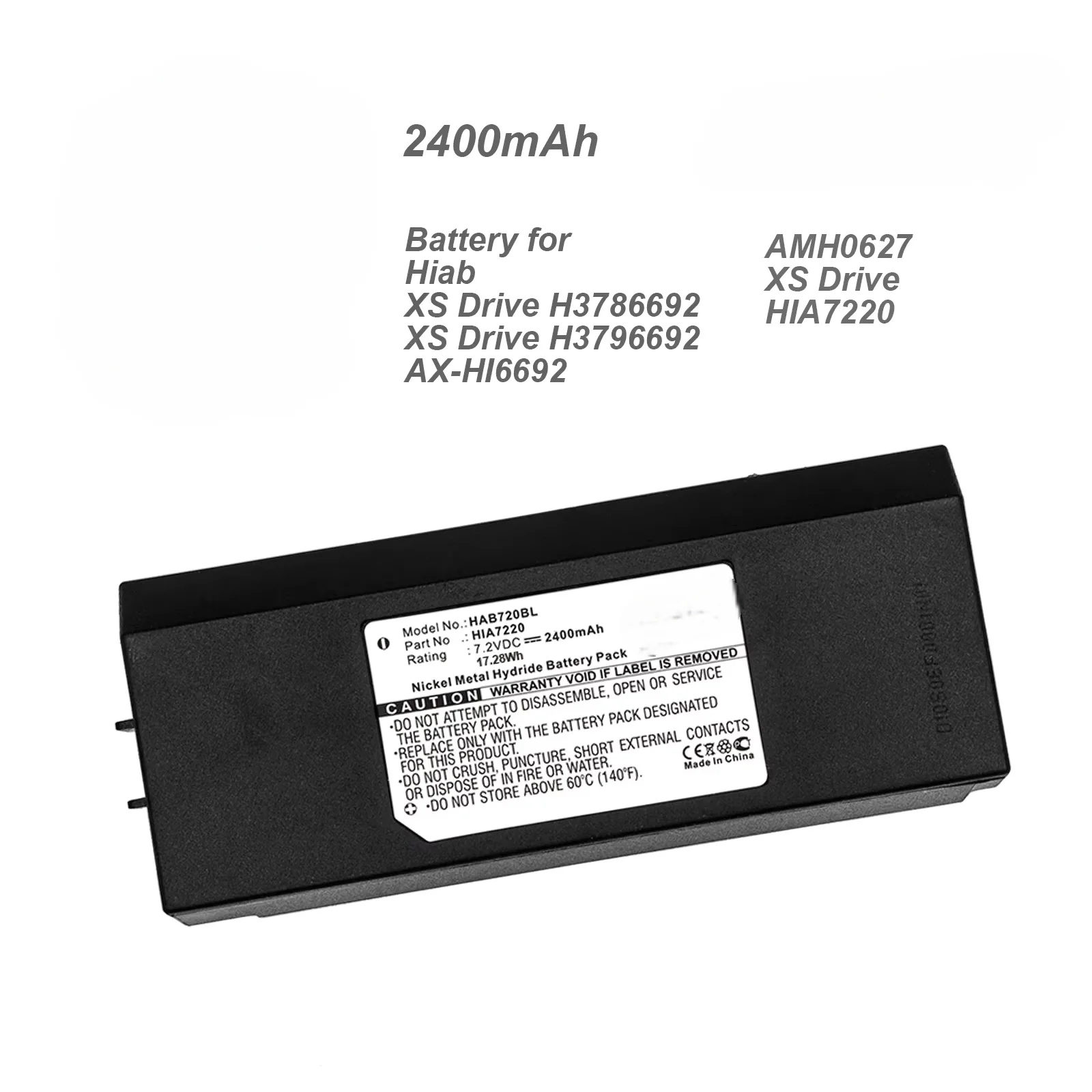 2400mAh Replacement Crane Remote Battery HIA7220 for Hiab XS Drive H3786692 H3796692 AX-HI6692 AMH0627 Industrial Transmitter