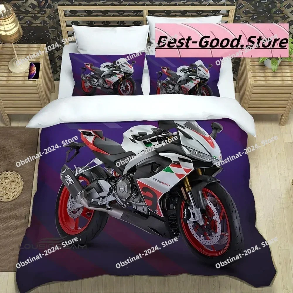 

3D Print Fashion A-Aprilia motorcycle Printed Bed Set Duvet Cover Pillowcase Bedding Set Bed Linen Sheet Quilt Cover Full Size
