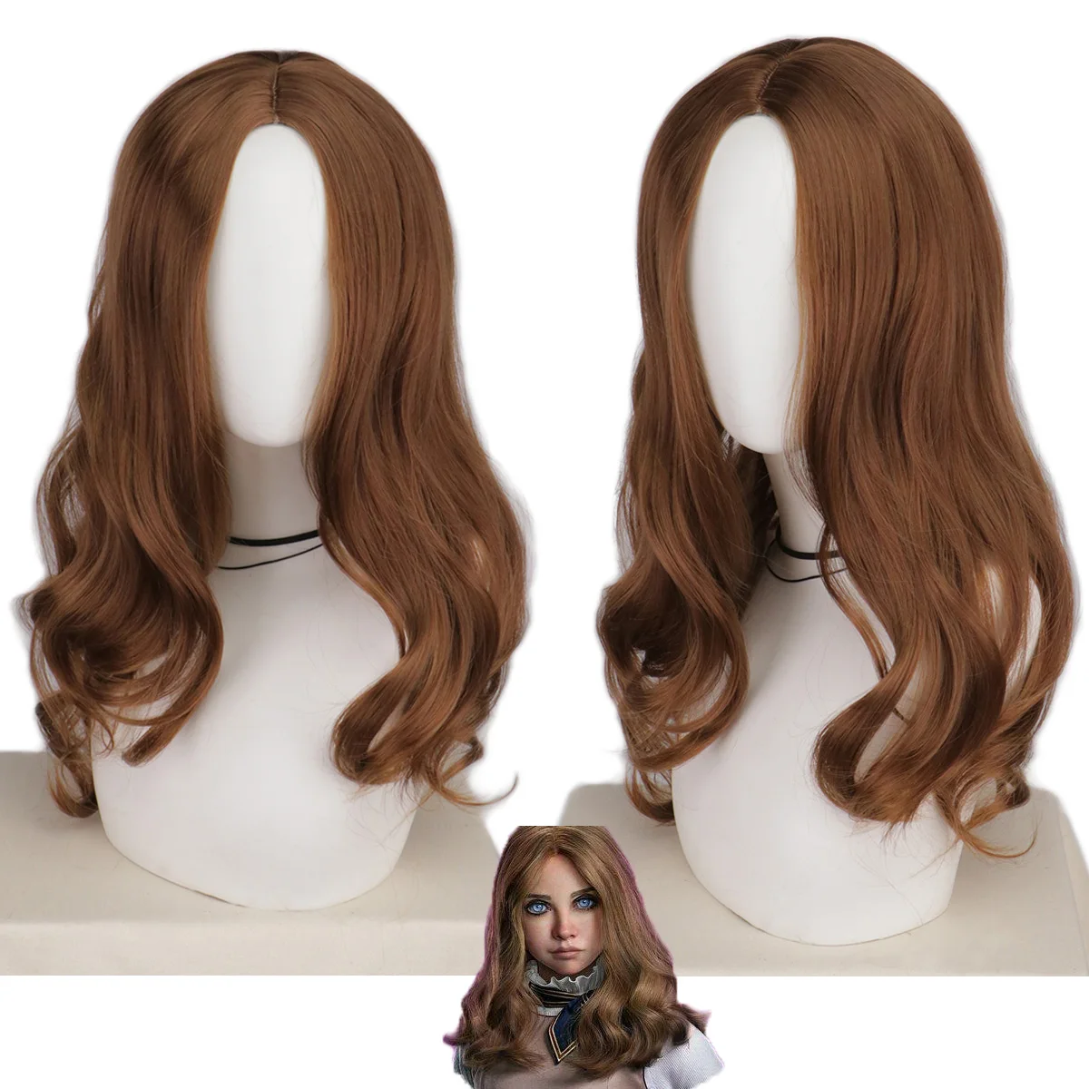 

Movie M3GAN 2.0 Cosplay Wig Megan Cosplay M3GAN Long Hair Heat Resistant Synthetic Wigs Halloween Role Play