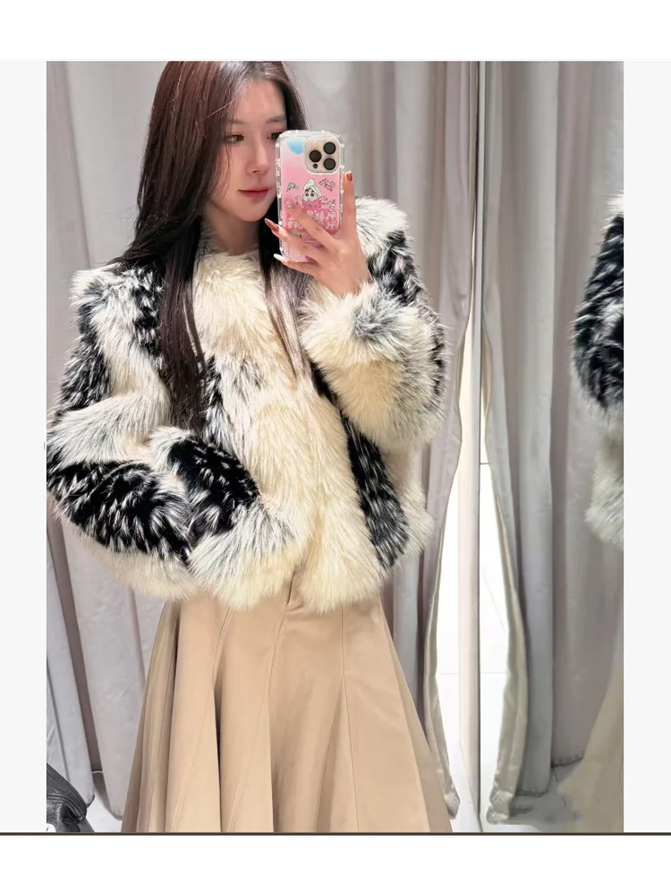 وصل حديثًا لشتاء 2025 معطف نسائي بياقة ort Jaet من الفرو الصناعي بتأثير الدفء معطف Ne ملابس خارجية نسائية ملمس مميز #1