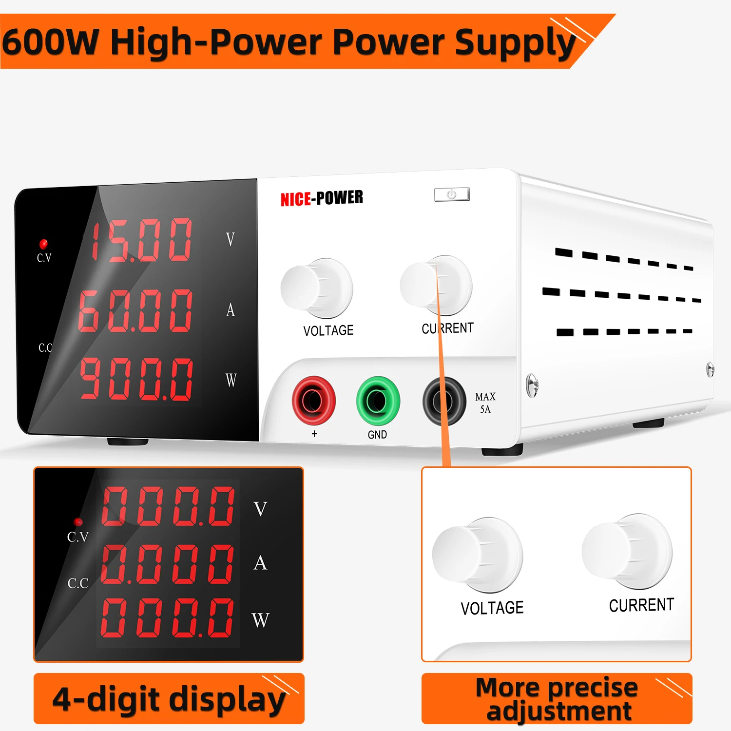 Imagem -03 - Laboratório Regulador de Comutação Ajustável de Alta Potência dc Power Supply Estabilizador de Tensão Reparação Pcb 100v 5a 15v 30a 60a 30v 20a