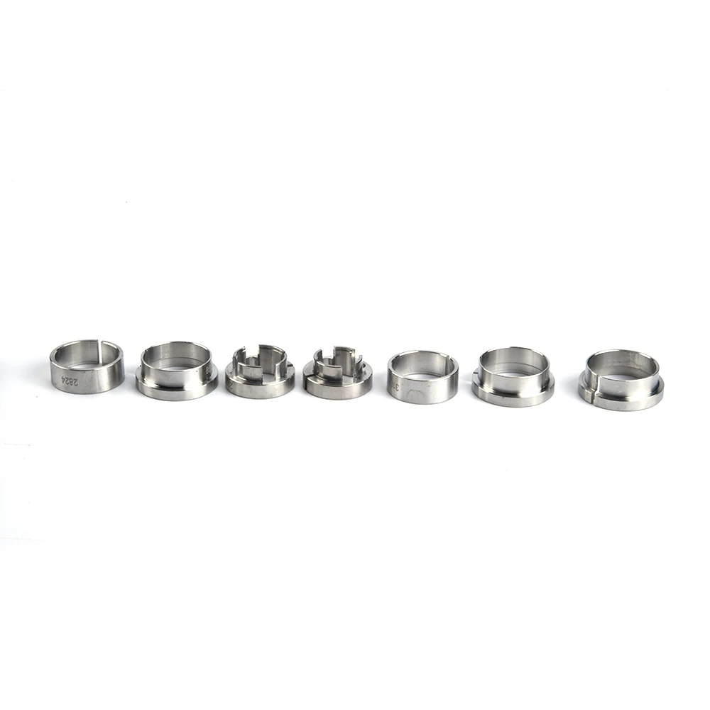 

8pcs Set Watch Movement Seat Base Holder Stainless Steel Silver Watch Repair Maintain Tools for BZ 2000 / ETA 7750 / BZ Series