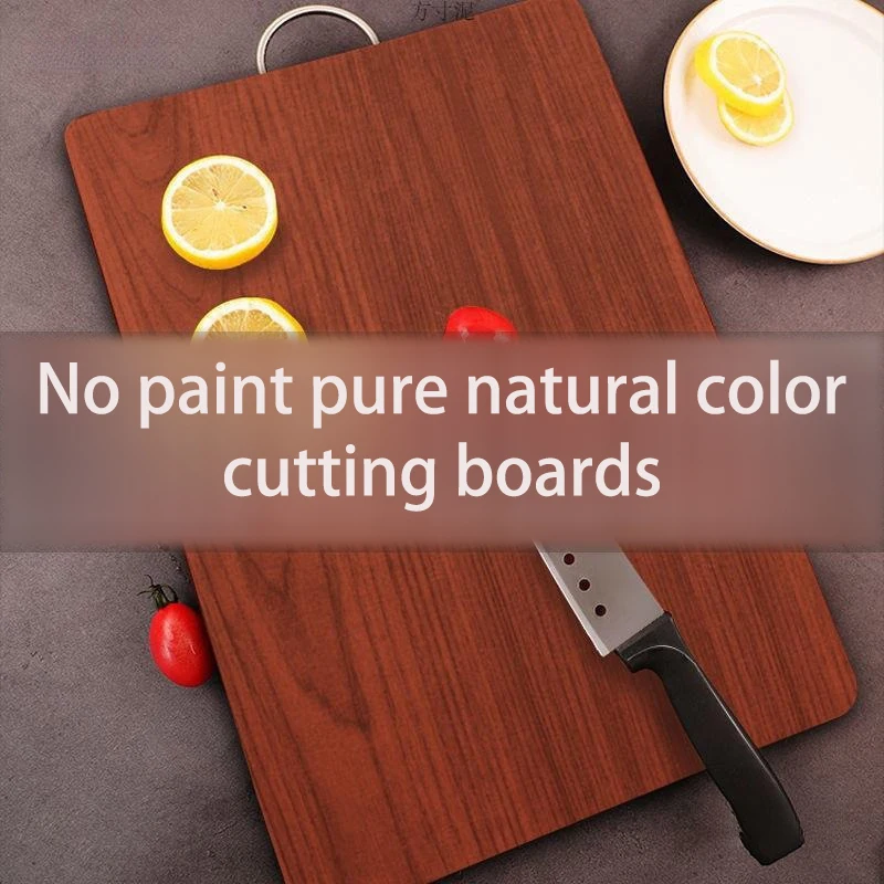 

Large iron wood cutting board Solid wood cutting board Kitchen household cutting board rectangular dish block whole knife board