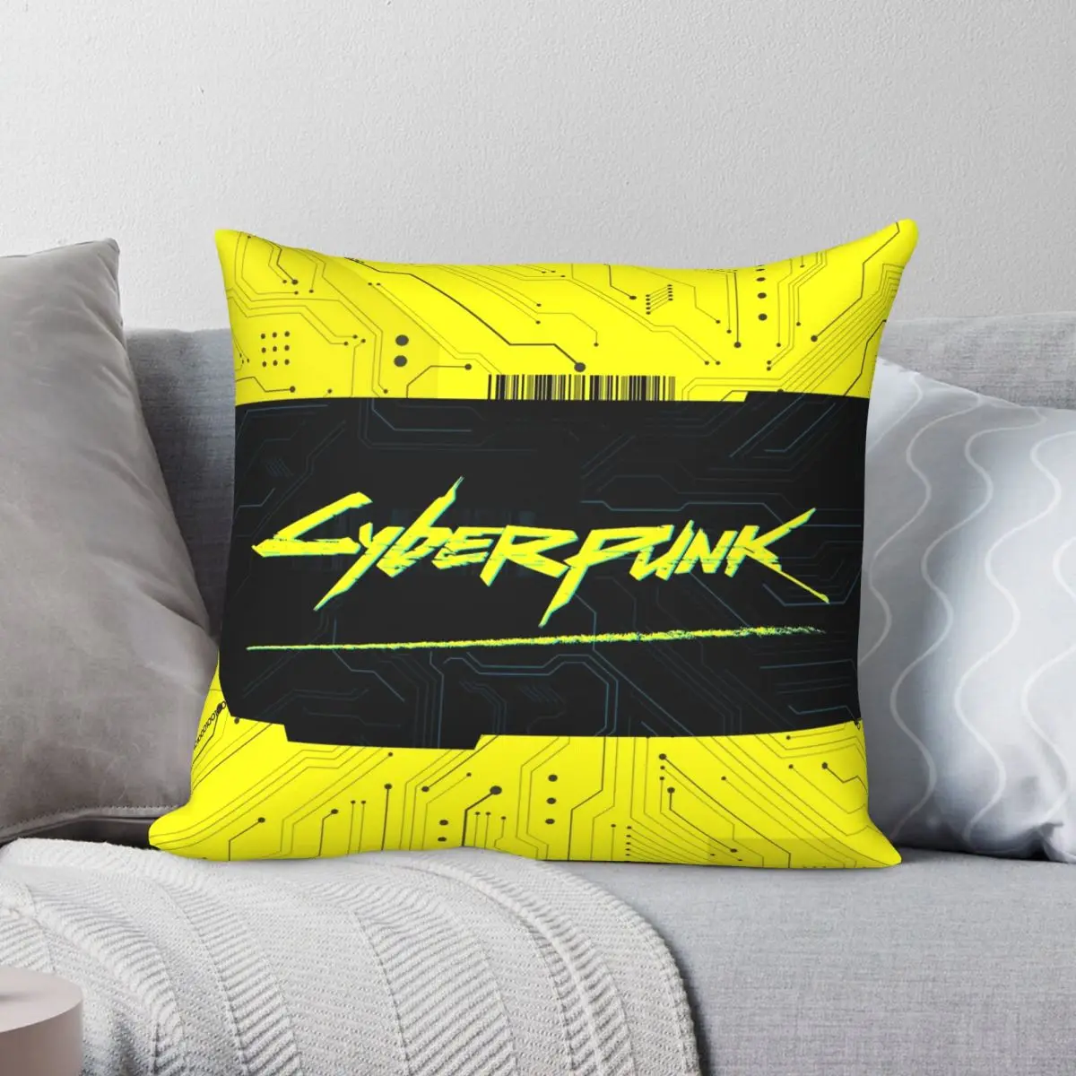 Cyber Punk Key Card Pillowcase Polyester Linen Velvet Printed Zip Decor Throw Pillow Case Home Cushion Cover