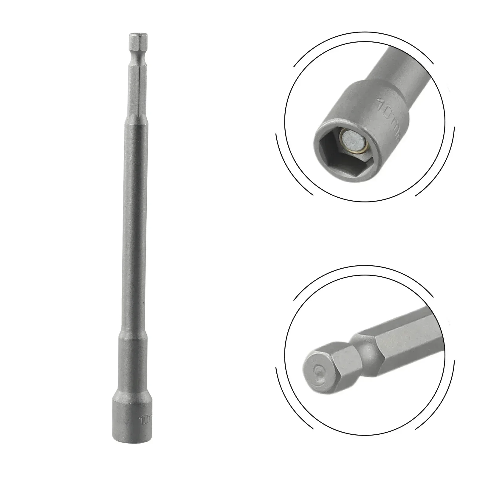 1 Pcs Socket 150mm Long 6mm-19mm Hexagon Nut Driver Drill Bit Socket Wrench Extension Sleeve Electrical Drill Accessories