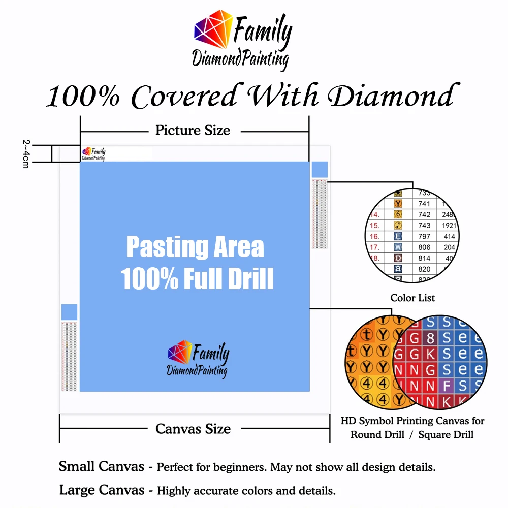 Diamond Painting Family Fairy Dust Diamond Dot Art Flower Cute Calf Crystal Resin Mosaic Painting Kit AB Drill Cross Stitch Set - view 2