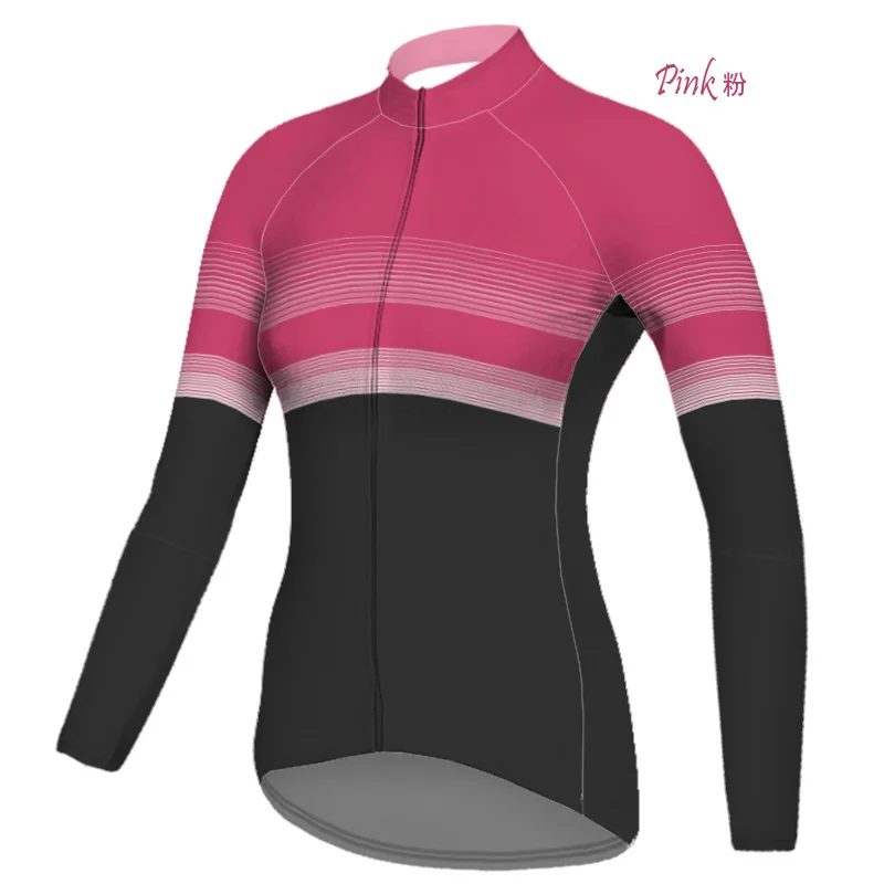 في الهواء الطلق امرأة ركوب الدراجات قميص طويل الأكمام الطريق جيرسي دراجة سترة MTB أعلى الإنحدار معطف ملابس مريحة بطل الرياضة السترة #2