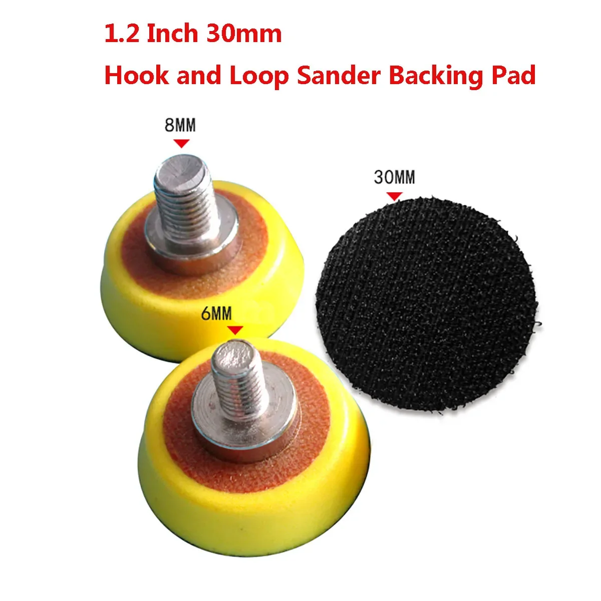 1~5PCS 1.2 Inch M6 M8 All Types Back-up Sanding Pads for Abrasive Sandpaper Sanding Discs for Woodworking Small Area Polishing