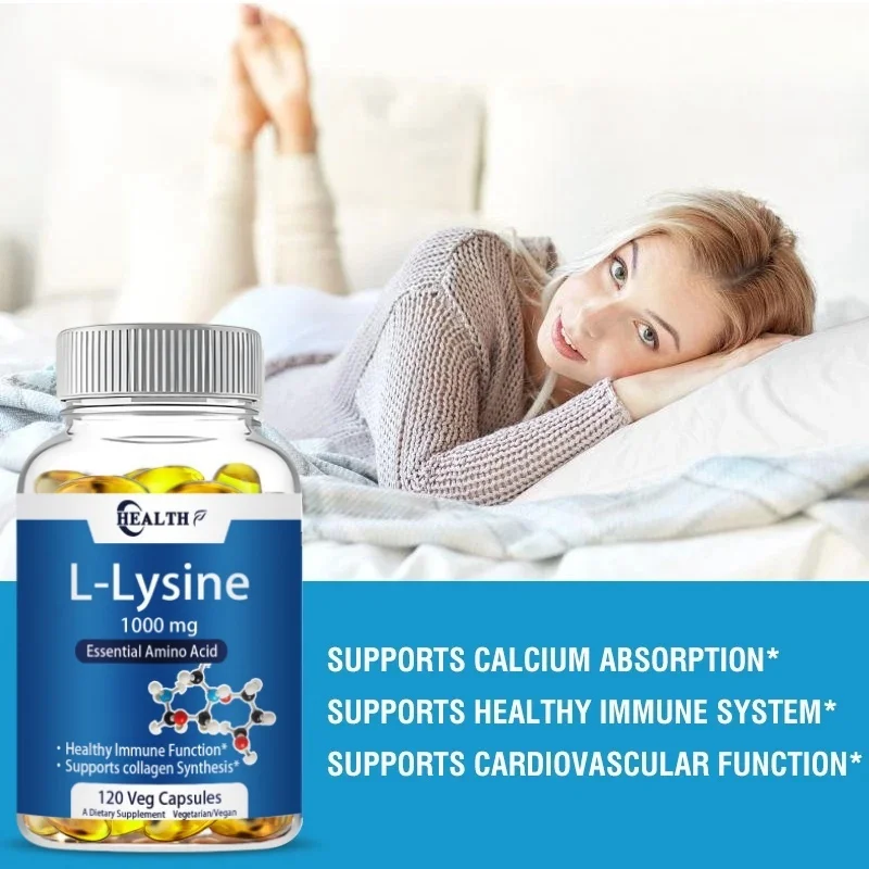 Llysine 1000mg 120 Tablets Enhanced Absorption Collagen Support Skin Lip Integrity