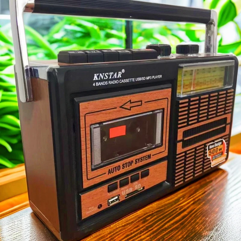 Portable Tape Player Boombox Cassette Player Combo with FM/AM/SW Stereo Radio All-in-one Wireless Bluetooth Speakers for Home