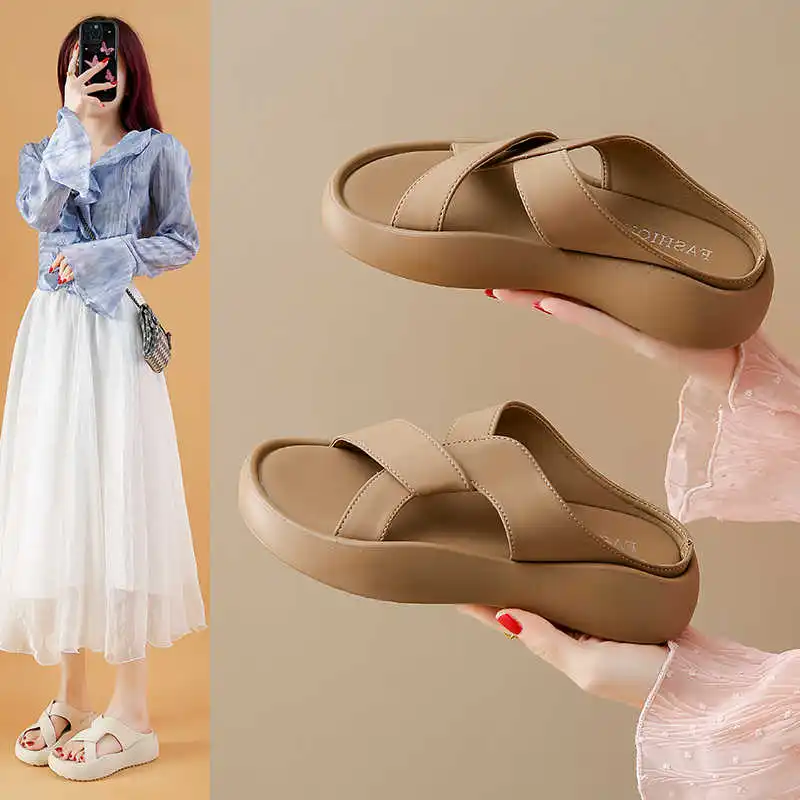 

Женские кроссовки-шлепанцы с ремешком и круглым носком, размер 35, для отдыха, спорта, в стиле знаменитостей, Baskette Boti Raning Sepatu