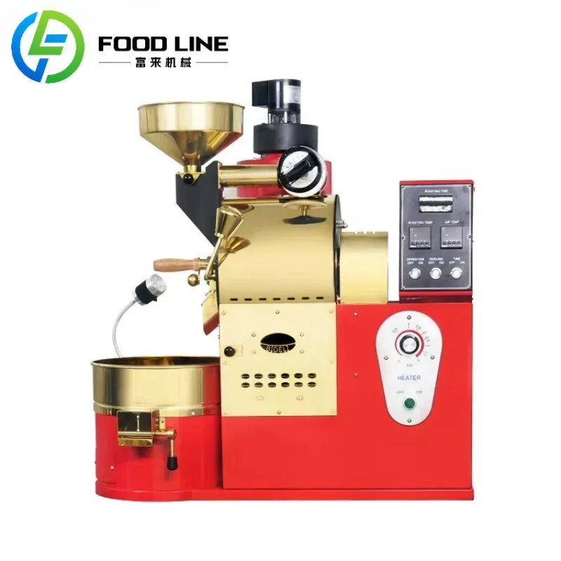ماكينة تحميص حبوب البن التجارية 3 كجم، ماكينة تحميص أسطوانة التحكم اليدوي للاستخدام الاحترافي