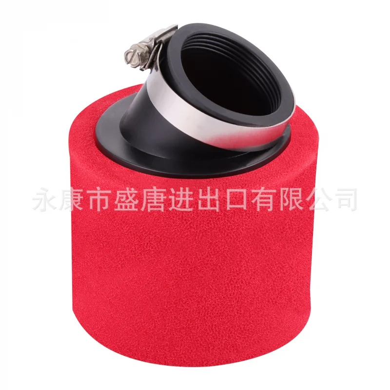 

48mm Air Filter Double-Layer Foam Sponge Red Bevel Fit 50cc-150cc off-Road Vehicle Kart Atv