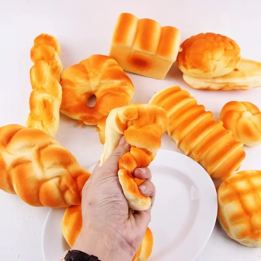 Lifelike PU Squeeze Food Stress Relief Toast Simulation Bread Bread Donuts Slow Rebound Photography Props