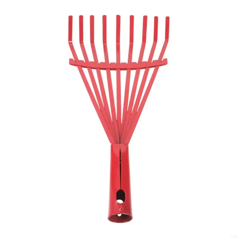 

E1PC Carbon Steel Grass Rake Hand Rake Wire Broom Nine Tooth for Leaf Cleaning Garden Tool for Garden Maintenance Plant Care