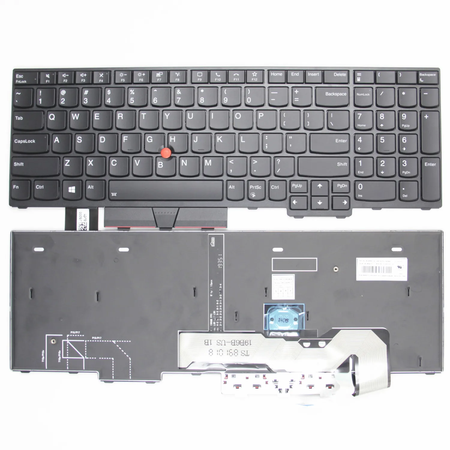 

100%New Original US Keyboard for Lenovo Thinkpad P15V L15 T15P P15 P17 English Laptop Keyboard Backlit