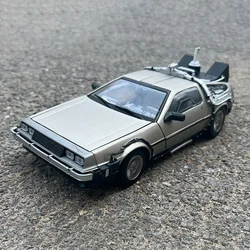 Diecast Alloy 1:18 Scale Delorean DMC Folding Cars Model Adult Nostalgia Classic Collection Toy Souvenir Gifts Static Display