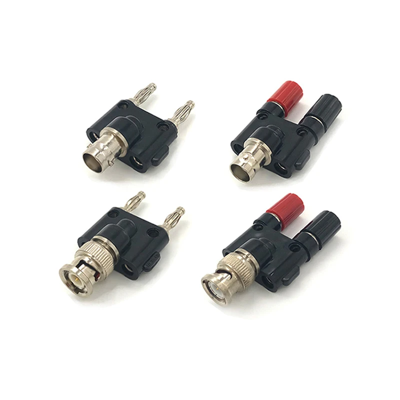

1Pcs Adapter BNC to Banana Male plug & Female jack RF connector Coaxial Test converter