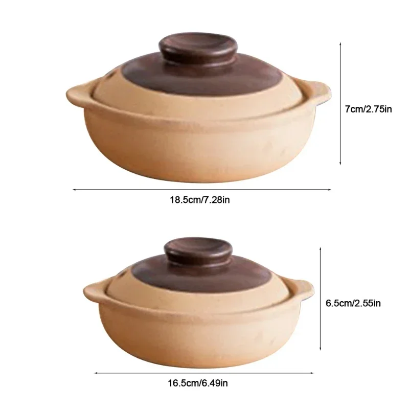500ML/750ML Casseroles Rice Noodle Porridge Milk Soup Clay Stew Earthenware heat-resistant ceramic stoves electric gas stove