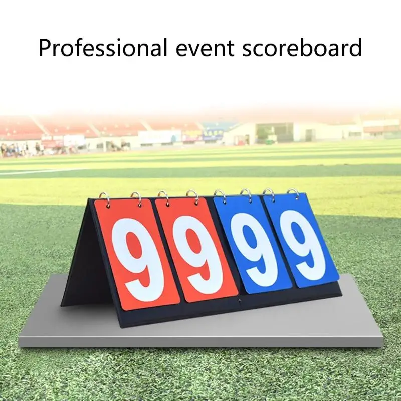 H0XE Score Flippers Basketball Score Keepers Table Top Scoreboard Portable Scoreboard Sports Competition Score Board Enduring