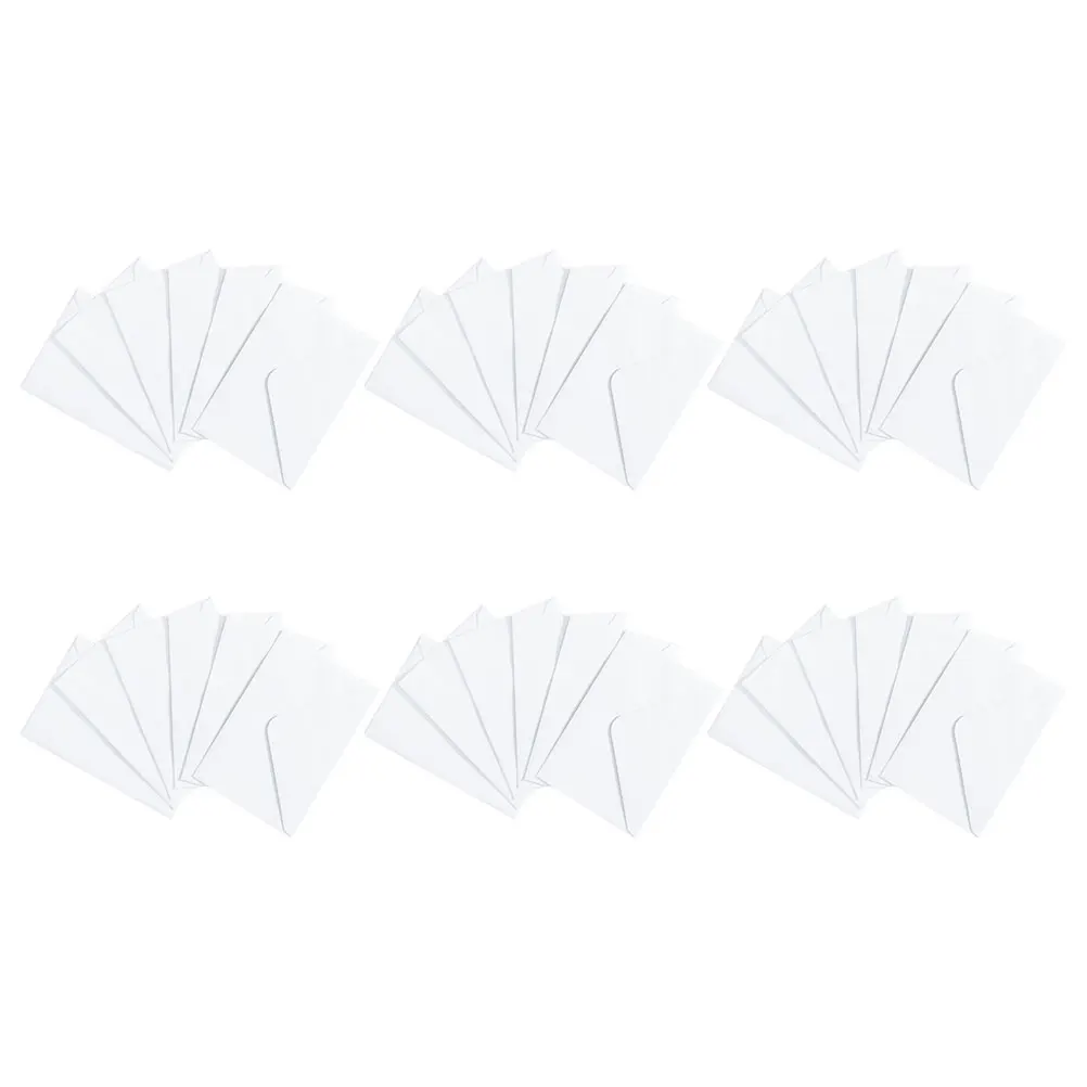 

50pcs White Envelope Blank Card Letter Paper Compact Decorative Coin Envelopes Small Wedding Invitations Sturdy Self Sealing