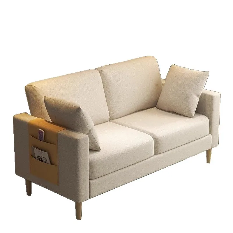 

Sofa living room Nordic simple small sofa apartment bedroom three Internet celebrity fabric simple double rental room sofa