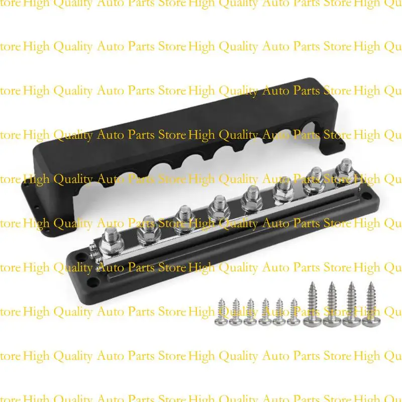 

G7NA 8 Post Power Distribution Block Bus Bar with Cover 600A Marine Bus Bar, Battery Terminals Distribution Block (3/8”)